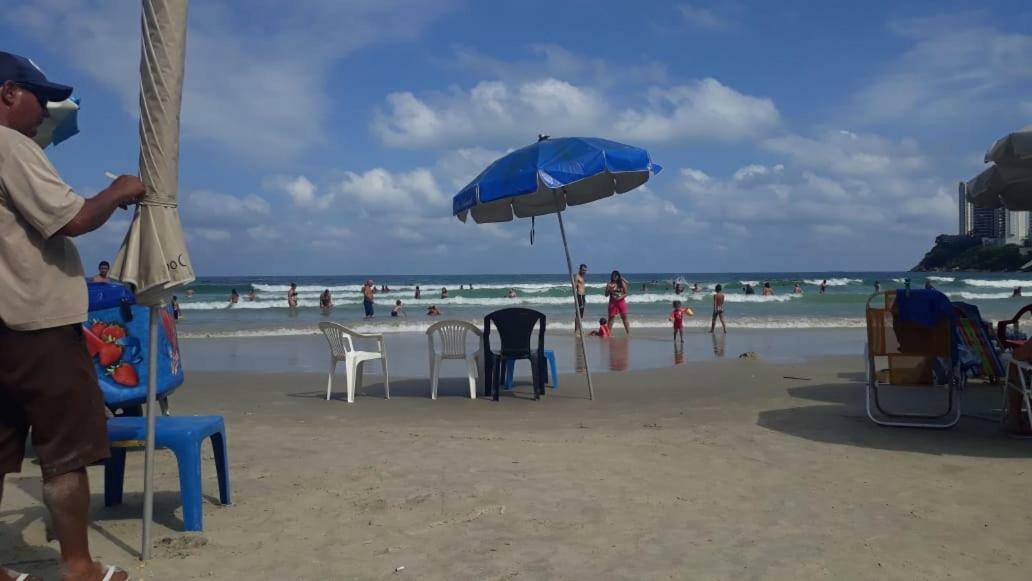 Apto Guarujá de frente para o mar - Praia Astúrias Exterior foto